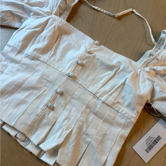 Reformation White Pleated Shirt - Picture 3 of 5